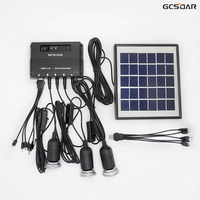Système d'éclairage solaire complet avec panneaux solaires de 100W, 200W, 300W, avec lumières LED, batterie et contrôleur pour une utilisation domestique et extérieure
