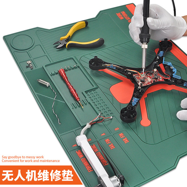 Drone Motherboard Camera Repair Mat PVC Waterproof Heat-insulating Work Mat for Placing Multiple Digital Components