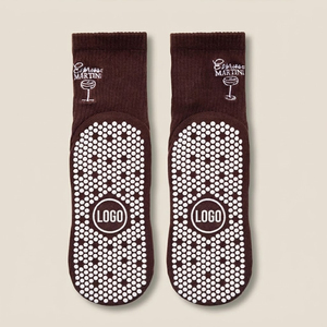 Wholesale <b>Custom</b> Logo Embroidered <b>Grip</b> <b>Socks</b> – Private Label Non-Slip Yoga <b>Socks</b> for Boutique Brands - Product Image 2