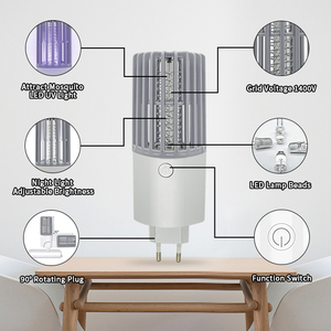 Piège à insectes électrique rotatif <span class=keywords><strong>anti</strong></span>-insectes en ABS écologique pour intérieur, lampe LED <span class=keywords><strong>anti</strong></span>-moustiques, veilleuse - Product Image 6