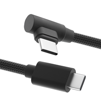 Cable USB Tipo C de Carga Rápida de 90 Grados, 5A PD, Revestimiento de Nailon, Longitud de 2M/1M, con Transferencia de Datos para Computadora e Impresora