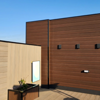 Clôture extérieure en WPC co-extrudé, design européen, imperméable, ignifuge, résistant à l'humidité, écologique, décoration de ferme