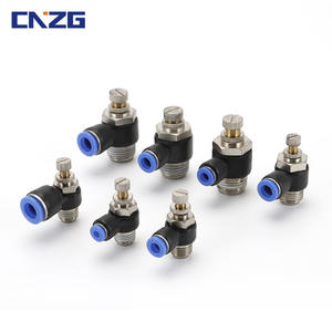 Vannes de commande pneumatiques SL, raccords rapides, contrôle de vitesse du cylindre, vannes de régulation de vitesse, raccords de tuyauterie et tuyaux d'air - Product Image 4