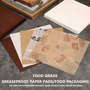 Wholesale Deli Food Grade <b>Wrapping</b> <b>Paper</b> Custom Printed Hamburger Parchment Packaging Single Side PE Coating for Bread Cookie - Product Image 2