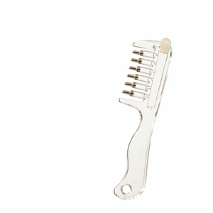 Peigne applicateur transparent en silicone pour la croissance des cheveux, brosse de massage du cuir chevelu, peigne portable pour salon et usage domestique, logo personnalisé - Product Image 4