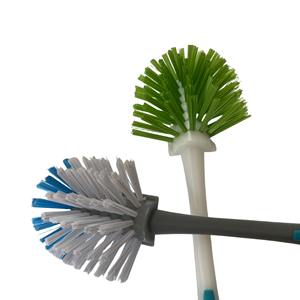 מברשת ניקוי אסלה צבעונית מפלסטיק PP עם ידית ארוכה ועמידה, כוס יניקה וראש מברשת מעוגל - Product Image 5