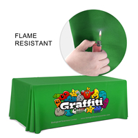 Housse de table pliante en polyester de qualité supérieure, style festif, imprimée par transfert thermique, pour événements, événements promotionnels, famille
