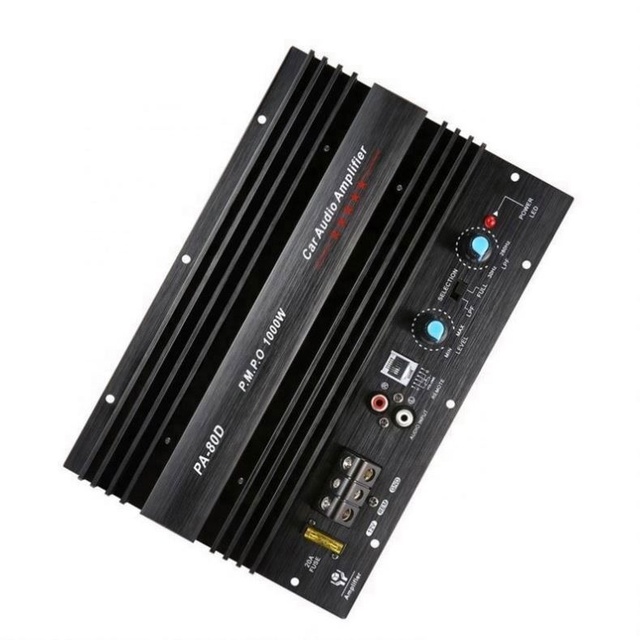PA-80D 12V 1000W Amplifier Board Mono Car Audio Power Amplifier Powerful Bass Subwoofers Amp for Car Modification