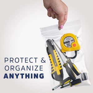 Túi đựng thực phẩm có khóa kéo PE tái sử dụng, cấp thực phẩm, chống ẩm, trong suốt, đứng được - Product Image 5