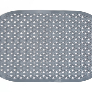 Tappetino Antiscivolo Ovale in PVC Solido YIJU con Ventose per Bagno e Doccia - Ecologico, Antibatterico, Durevole - Product Image 1