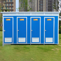 Toilettes publiques mobiles à double compartiment avec système de ventilation anti-odeurs, toilettes portables modulaires en acier pour sites extérieurs, écologiques
