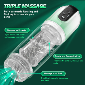 Masturbador Masculino Automático Succión Girar Pene Bomba de Vacío Masajeador de Agua Coño Vagian Pocket Masturbación Copa Juguete Sexual Para Hombres - Product Image 5