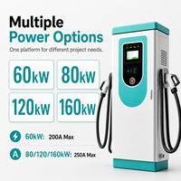 Chargeur rapide DC pour véhicules électriques 120 kW 160 kW 380 V 250 A Double connecteur pour véhicules électriques commerciaux Certifié CE TUV