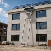 Monte-charge électrique 10m 12m 15m 20m pour panneaux solaires et miniers, treuil en acier et alliage d'aluminium, élévateur de panneaux photovoltaïques à câble métallique