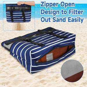 Free Sample Summer Striped Shoulder Straw <b>Bag</b> Large Capacity Casual Hundred <b>Women</b> Seaside <b>Beach</b> Rattan Woven Tote <b>Bag</b> - Product Image 6