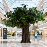 Grote kunstmatige jackfruitboom met nepvruchten, staande boom voor winkelcentra, tentoonstellingen en tuindecoratie.