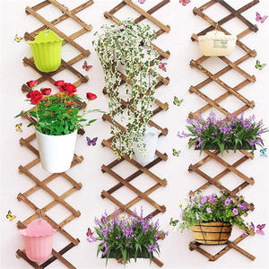 Support mural vertical en bois pour plantes, <span class=keywords><strong>treillis</strong></span> mural extensible, cadre de <span class=keywords><strong>treillis</strong></span> en bois suspendu - Product Image 5
