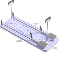 Plateforme de Pilates pliable 4-en-1 avec bandes de résistance pour entraînement abdominal, pompes et planches, idéale pour la maison
