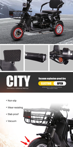 Vente du fabricant, tricycle électrique à trois <span class=keywords><strong>roues</strong></span> à énergie solaire, à carrosserie ouverte, pour le transport de marchandises et de passagers, 600W 800W 1000W, scooter pour adultes, prix bas - Product Image 6