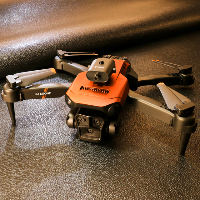 Factory K6 Max Three 4K Cameras Obstacle Avoidance Optical Flow Positioning Helicopter WIFI FPV Professional Toy