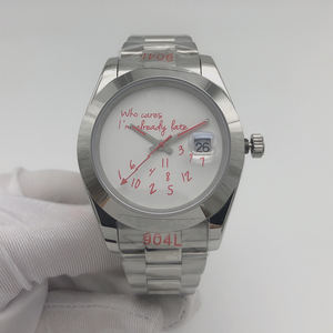 Who Cares <span class=keywords><strong>I</strong></span> AM Already Late <span class=keywords><strong>Watch</strong></span> 36/39mm DIY自動機械式マンウォッチ防水腕時計 - Product Image 3