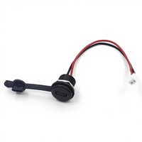 Connecteur USB Type C étanche avec fil à souder, bouchon d'étanchéité anti-poussière 16 broches, 3A, pour appareils d'éclairage extérieur