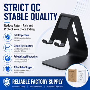 Soporte de Escritorio <span class=keywords><strong>para</strong></span> Teléfono Móvil de Aleación de Aluminio OEM ODM al por Mayor, Soporte Personalizado con Logotipo <span class=keywords><strong>para</strong></span> Marcas de Comercio Electrónico - Product Image 3