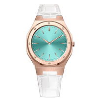 34mm Vintage Montre Femmes Élégant Simple Boîtier En Or Montre À Quartz Oem Femmes De Luxe Ultra Mince Montres Avec Bracelet En Cuir