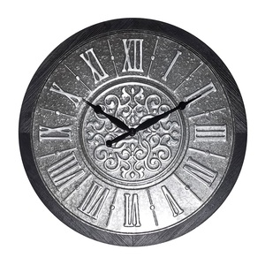 <span class=keywords><strong>Horloge</strong></span> <span class=keywords><strong>murale</strong></span> rétro en métal vintage de <span class=keywords><strong>80</strong></span> <span class=keywords><strong>cm</strong></span>, grande fleur, affichage à quartz à face unique, design d'aiguille rustique pour la maison, le salon - Product Image 5
