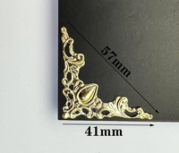 41mm métal plat fleur cahier en bois bijoux artisanat boîte cadeau Album Photo cadre décoratif coin gardes protecteurs