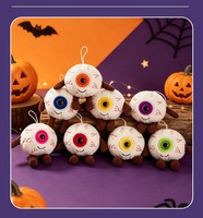 Porte-clés en peluche Poupée Œil de Bœuf - Breloque de sac de Noël et d'Halloween
