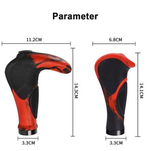 Poignées de guidon de vélo en caoutchouc TPR intégrées, manchettes de <span class=keywords><strong>VTT</strong></span> antichoc avec klaxon verrouillé bilatéral pour <span class=keywords><strong>VTT</strong></span> - Product Image 4