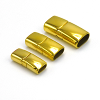 Lot de 10 fermoirs magnétiques en acier inoxydable (8*4mm, 10*5mm, 12*6mm) pour la fabrication de bijoux et accessoires de bracelets DIY