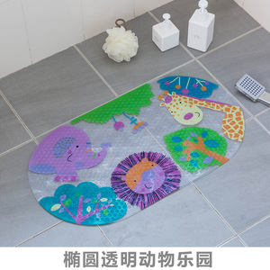 Tapis de sol antidérapant et résistant à l'eau pour salle de bain, motif dessin animé, 69x39cm, pour enfants, ne se décolore pas, lavable en machine - Product Image 6