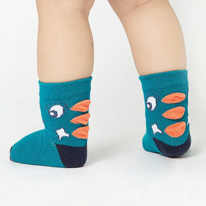 Logo personnalisé Vente en gros de chaussettes en coton antidérapantes pour tout-petits Bébés filles Garçons Lot de 6 chaussettes antidérapantes à la cheville