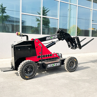 Chariot élévateur tout-terrain télécommandé ZG avec caméra en temps réel, 1500 kg, mini, 4 roues motrices, pneus pleins, batterie au plomb-acide 48V 32AH