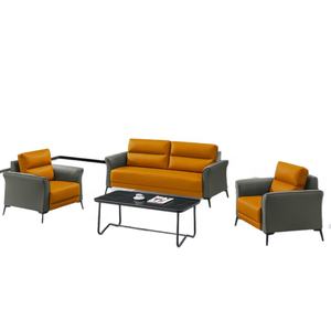 Juego sencillo y moderno de sofás de oficina de triple asiento para recepción de negocios con combinación de mesa de centro para espacios pequeños - Product Image 5