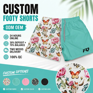Shorts de football en polyester imprimés par sublimation personnalisés en gros pour hommes, femmes et jeunes, avec poche zippée - Product Image 1