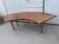 Table de salle à manger en pin massif de 183*91 cm (6 pieds) pour événements, tables pliantes serpentin en forme de S pour mariage
