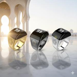 Anillo inteligente Equantu QB702 para Zikr, contador de Tasbih, resistente al agua IP67, sincronización con aplicación, con estuche de carga, anillo musulmán - Product Image 5