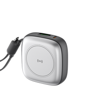 Mini batterie externe portable en alliage d'aluminium 10000mAh 38.5W à charge rapide Type-C et sans fil pour montre et téléphone