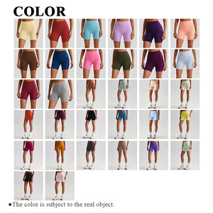 <span class=keywords><strong>Leggings</strong></span> Donna Senza Cuciture a Doppio Strato Effetto Nudo Vita Alta Elastici Slim per Corsa Tempo Libero Sport Ciclismo Yoga Shorts Femminili - Product Image 3