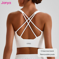 Janya, Soutien-Gorge de Sport Très Élastique Respirant et Tendance pour Femme, Soutien-Gorge de Fitness et Yoga à Bretelles avec Coussinets Amovibles pour la Course
