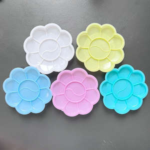 <span class=keywords><strong>Palette</strong></span> de paillettes en forme de <span class=keywords><strong>fleur</strong></span> Palettes de plateau de peinture <span class=keywords><strong>Palette</strong></span> de peinture aquarelle pour enfants Peinture Artisanat Classe - Product Image 2