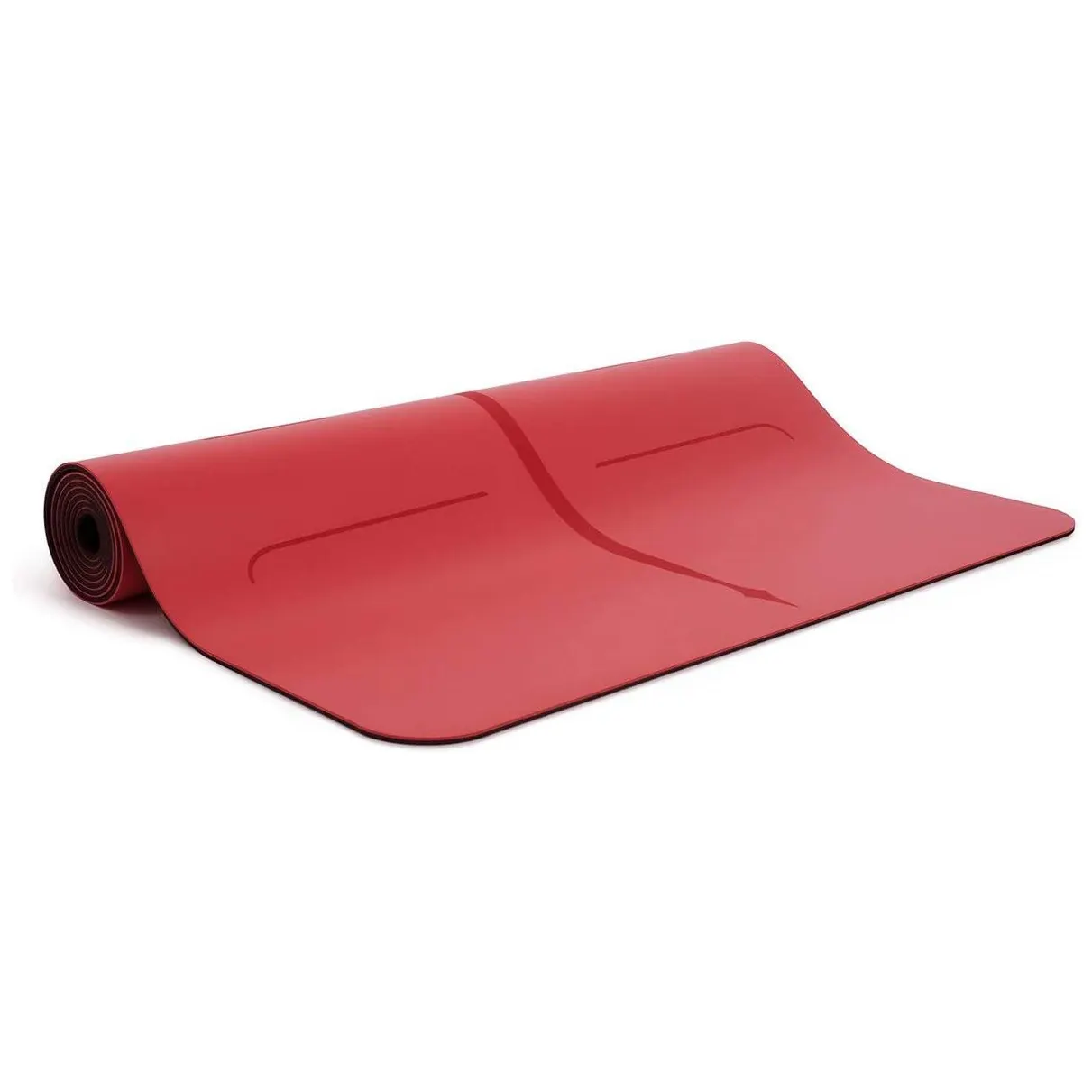Factory Custom 3 5 6mm Woman Anti Slip Household Thickened Exercise Yoga Fitness Red Rubber pu Yoga Mat