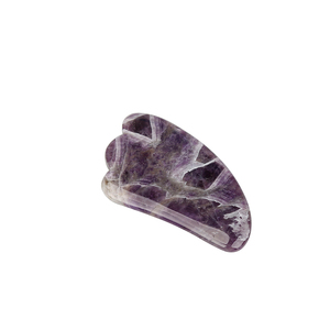 Outil de beauté, plaque de Gua Sha en améthyste, énergie positive, cristal, grattoir de massage pour la thérapie faciale anti-âge, SPA - Product Image 2