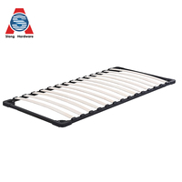Base de lit plateforme en acier moderne et durable pour chambre d'hôtel, style minimaliste, taille double, type palette