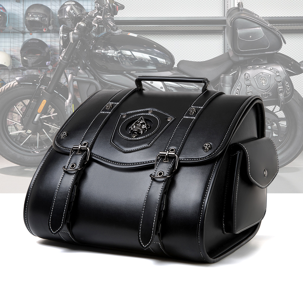 Сумка для инструментов из натуральной кожи для мотоцикла Harley, боковая сумка на молнии для электромобиля, модное оборудование для переднего и заднего вида