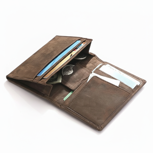 Portefeuille vintage en cuir pour hommes, de haute qualité, avec fente pour carte sd et carte sim, mémoire flash - Product Image 1