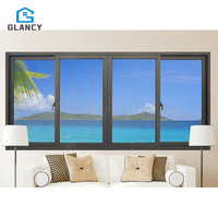 Ventanas Corredizas de Aluminio Negro Estilo Chino, Herrajes Alemanes de Acero Inoxidable, Resistentes al Viento y con Aislamiento Térmico para Exteriores